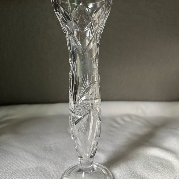Other - vintage Bohemian cut crystal bud vase.